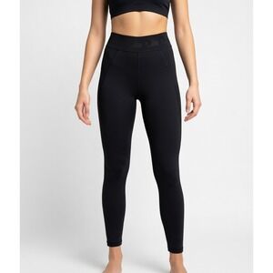 Pink Victorias Secret Active Leggings Womens XS Black Elastic Logo Waist